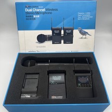 2.4GHZ DUAL CHANNEL WIRELESS STEREO INTERVIEW MICROPHONE FOR CAMERA CAMCORDER