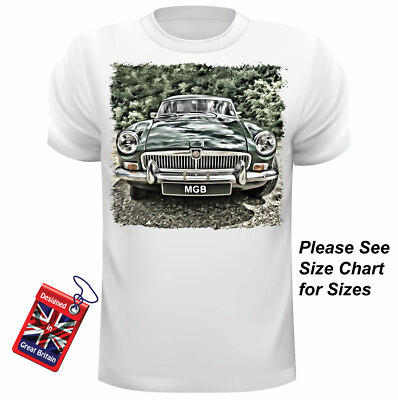  T-Shirt Car Art Design klassisch MGB Roadster kann personalisiert werden inoffiziell 
