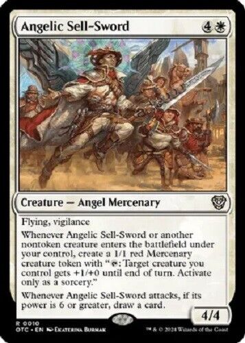 MTG Magic 1x Angelic Sell-Sword (M/NM) Com. Outlaws of Thunder Junction - Foto 1 di 1