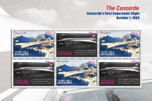 Micronesia 2006 - Concorde First Flight - Sheet of 6 Stamps - Scott #722 - MNH - Picture 1 of 1