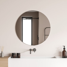 Specchio rotondo da parete, specchio bagno di forma rotonda senza cornice