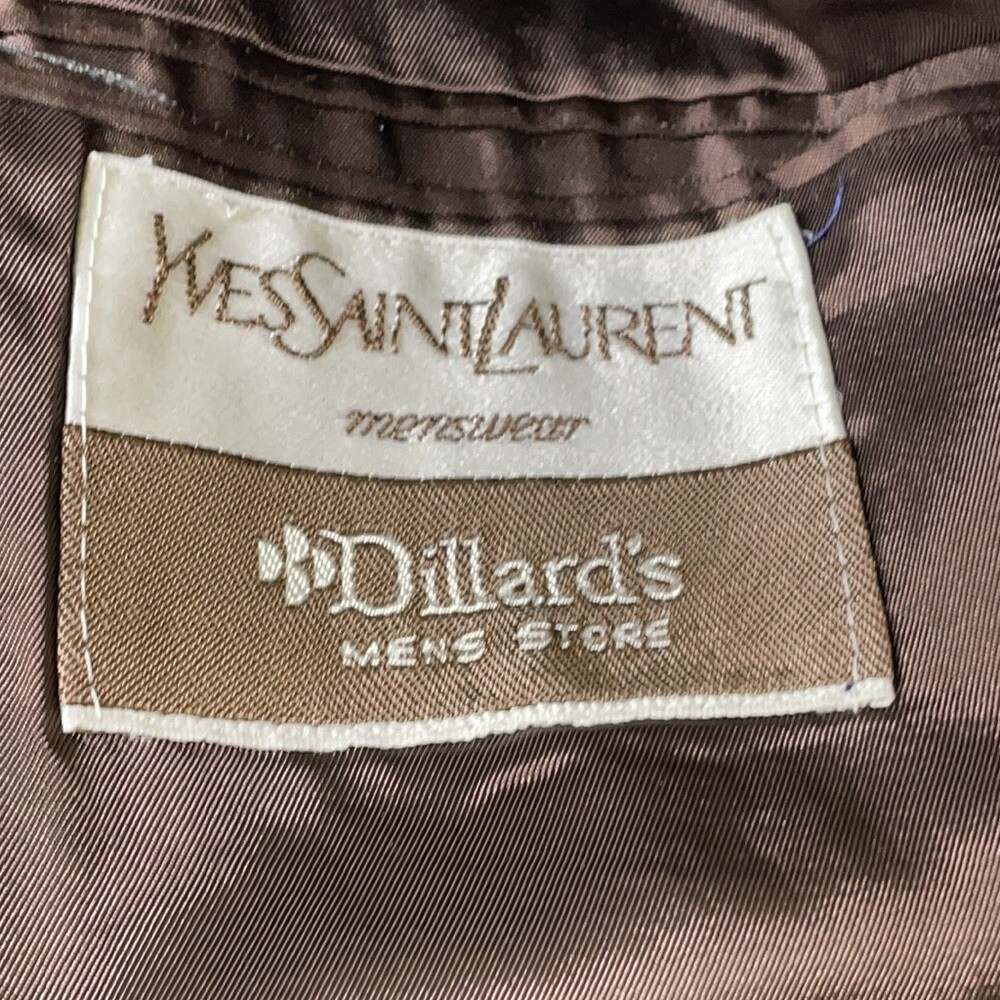 Cappotto sportivo in lana a spina di pesce Yves Saint Laurent