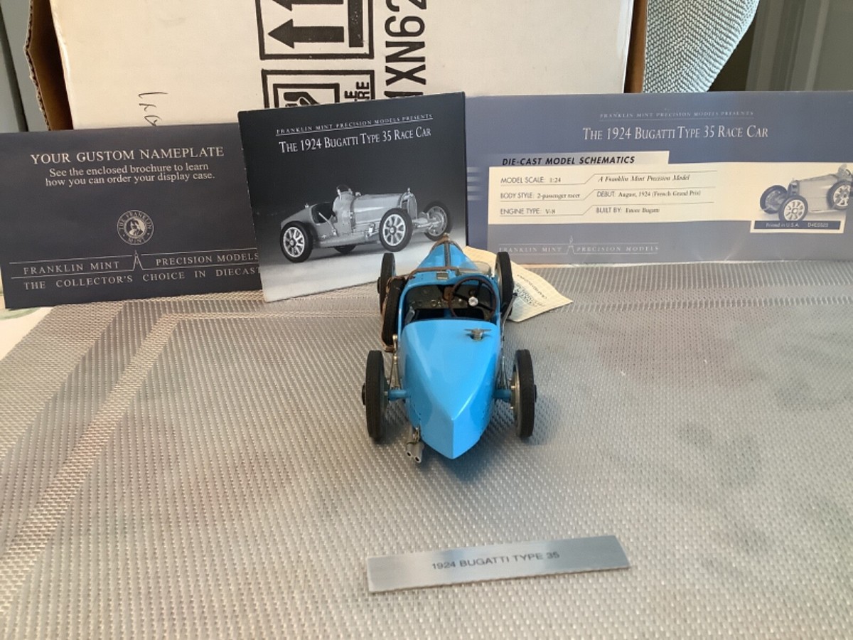 FRANKLIN MINT 1924 BUGATTI TYPE 35 1:24 DIECAST MODEL | eBay