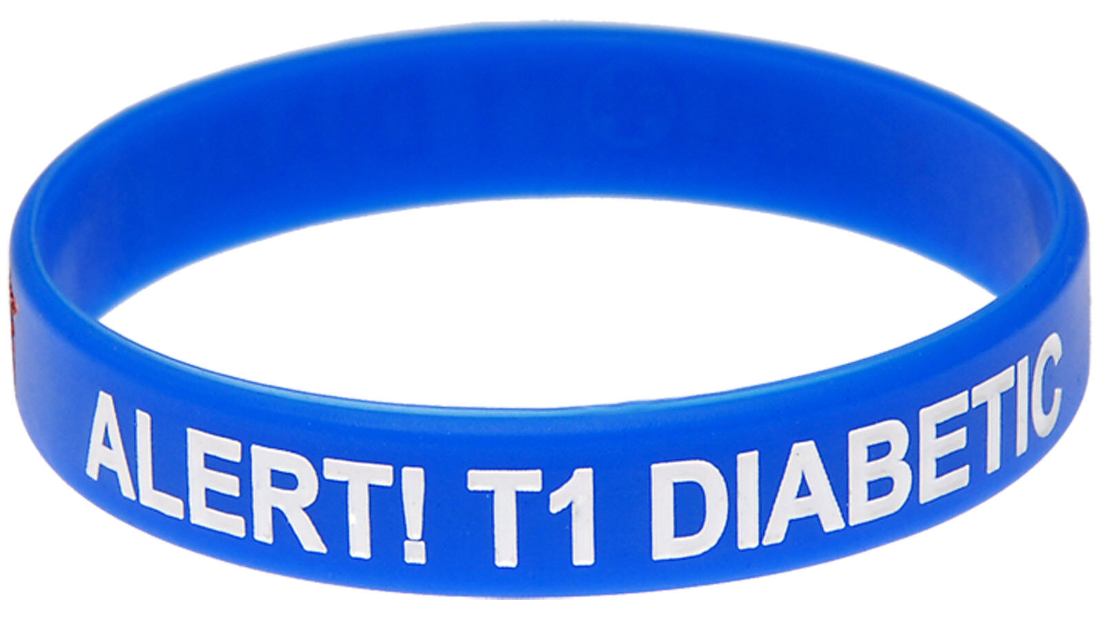 Type 1 定番の冬ギフト Diabetes 独創的 Blue Silicone ID Medical Alert Wristband Bracele