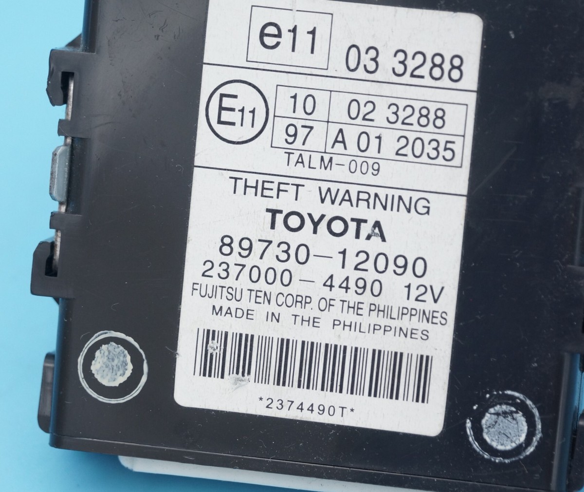 2007-2010 Toyota Corolla Anti-Theft Warning Control Module Genuine