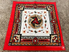 Vintage WAMCRAFT Southwestern Bandana Scarf Made in USA  RN14193