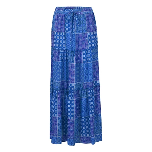 Bohemian Rock Patchwork Langrock Boho Ethno Print Maxi Retro A-Linie Plissee - Bild 12 von 40
