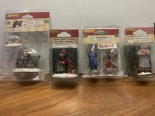 Lemax Feeding Pigeons, Fill'er Up, The Scamp, Holly Gatherer New