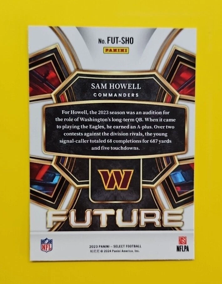 Sam Howell - Commanders - 2023 Panini Select Football - Future - #FUT-SHO - Image 2 of 2