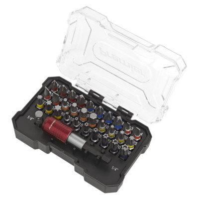 Sealey Tools AK2110 Colour Coded Bit Set 32Piece Slotted PH PZ Torx * Security