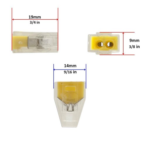 2 Pole 50x Push Wire Electrical Cable Connector Wire Wago Clamp Terminal Block - 第 2/3 張圖片