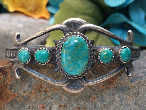 NAVAJO Albert & Jeanette Brown ターコイズバングル 人気グッズ www