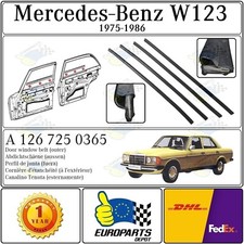MERCEDES-BENZ W123 (1975-86) ABDICHTSCHIENE AUSSEN VORDERE UND HINTERE T&Uuml;REN 4ST