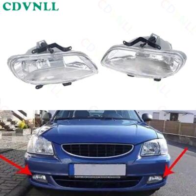 For Hyundai Accent Sedan 2000-2002 Pair Front Bumper Fog Lights Driving Lamps