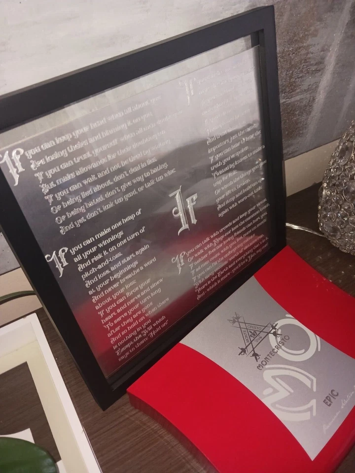 If Poem aluminio grabado intermitente, arte de pared. Hombre Inspirador, todas las edades Foto 2 de 4