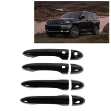 Black Door Handle Cover Trim For Jeep Cherokee 2014+ /Compass 2017+ Accessories