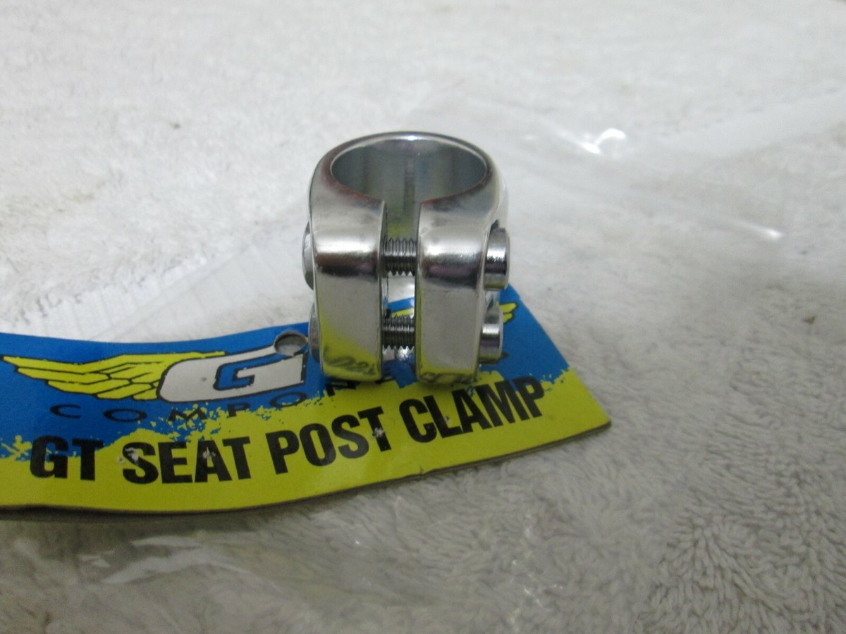 0ld school BMX GT seat post clamp chrome 25.4 double bolt