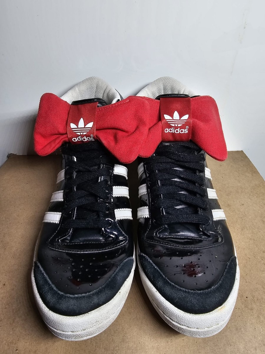 Adidas Top Ten Sleek Series Trainers Black White With Red Bow