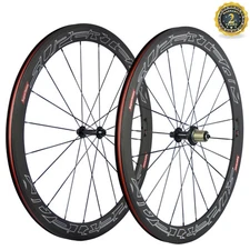 Superteam 700C Carbon Wheels 50mm Carbon Bike Clincher Wheels Bicycle Wheelset 