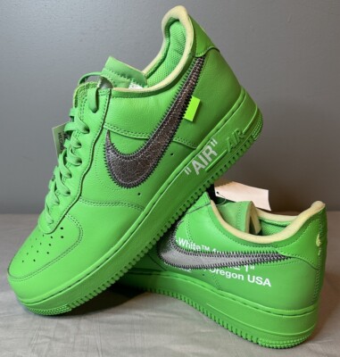 Nike Air Force 1 Low Off-White Brooklyn Green Spark DX1419-300 Men s Size 10.5