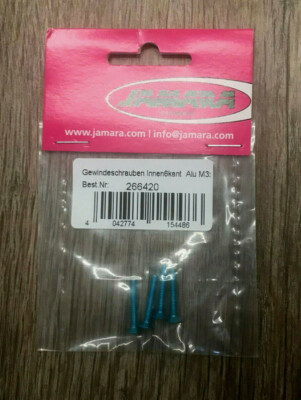 Jamara 266420 Gewindeschrauben Innensechskant Alu M3x18 blau