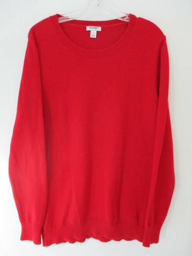 Cotton Long Sleeve Solid Red Sweater | eBay