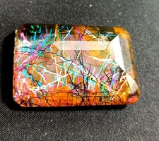 EGL Certified 158.95 Ct EMERALD Cut Natural Rutilated Quartz Loose Gemstone