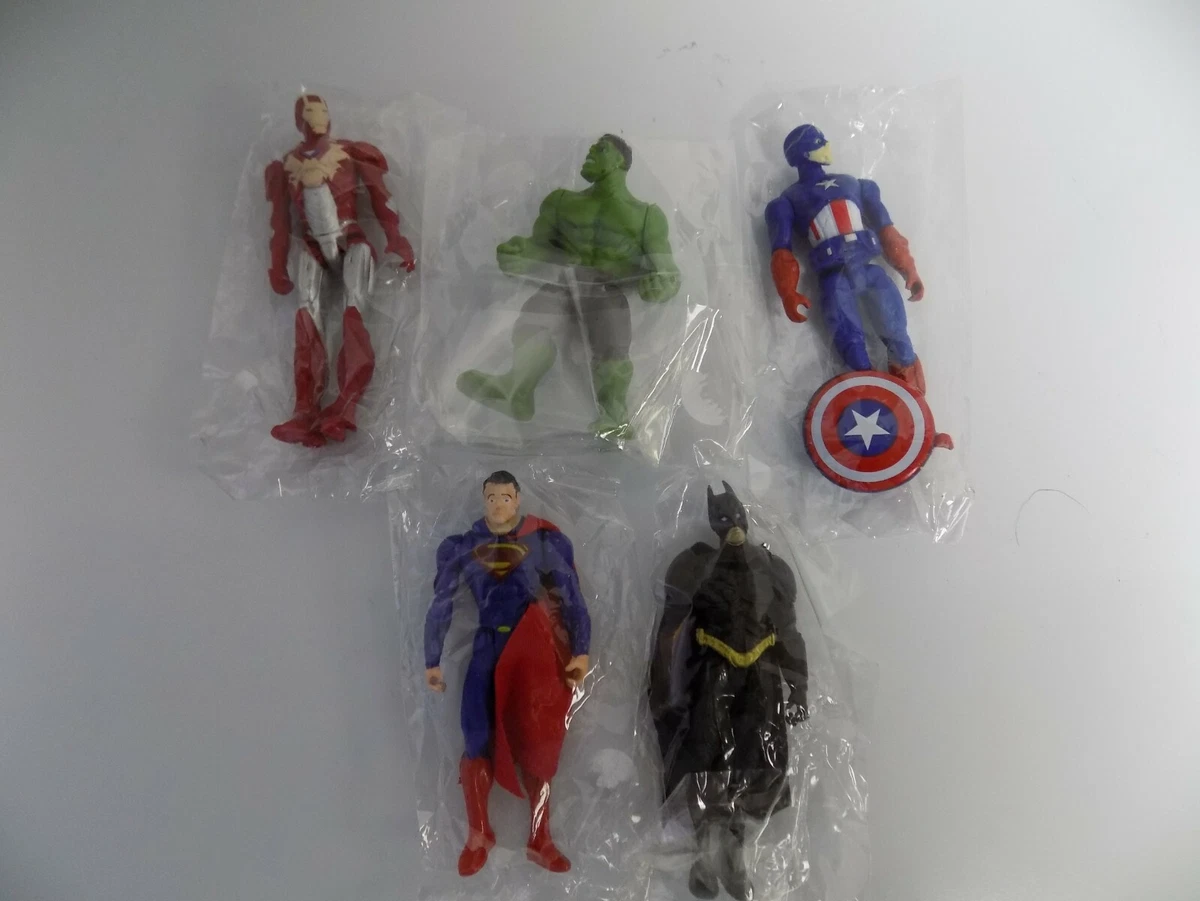 Marvel Avengers Super Heroes Mini Superman Action Figures Collection Lot Of 5