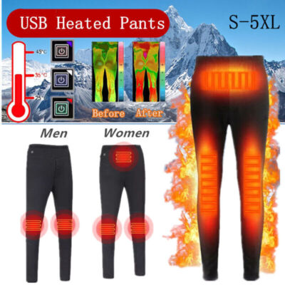 Women Men Electric USB Heated Warm Pants Winter Warmer
