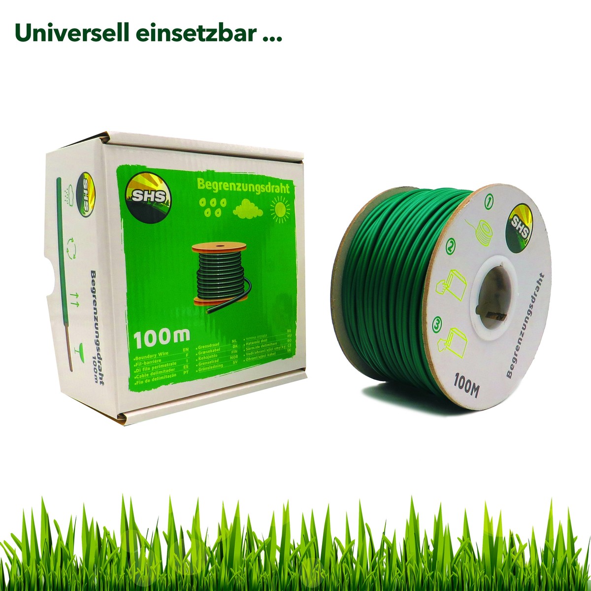 Rasenmäher Roboter Genisys Installations-Set XS+ Für Yardforce Mähroboter - 100m Kabel + Zubehör Roboterrasenmäher Kabel