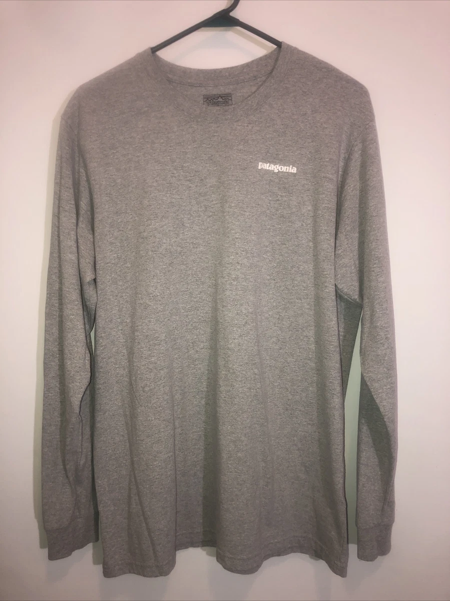 Patagonia grey long shop sleeve t shirt
