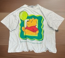 Vintage 90s Winnie the Pooh Disney Balloon Big Graphic Mens Distressed Tshirt XL