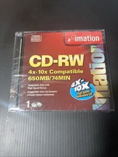 Imation CD-RW 4x-10x 650 MB/74 Min Compatible Blank Re-Writable Disc Slim Case