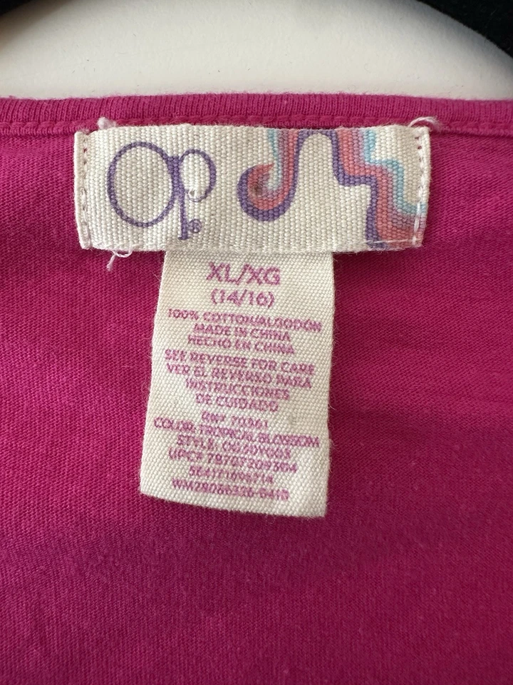 OP Ocean Pacific Top Girl Pink Colorful Size XL (14-16) Beach Vacation Cruise - Image 3 of 4