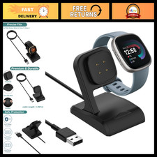 Charger Stand for Fitbit Versa 4, Versa 3, Sense 2  Sense Smart Watch Dock Stat