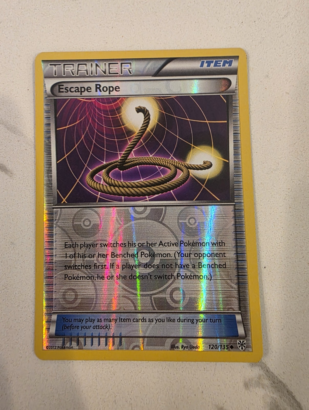 Pokemon Card - Escape Rope - Reverse Holo - UC (120/135) BW Plasma Storm *NM*