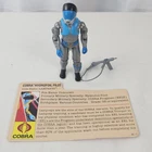 Vintage G.I. Joe Cobra Lampreys Hydrofoil Pilot Action Figure w/ File Card