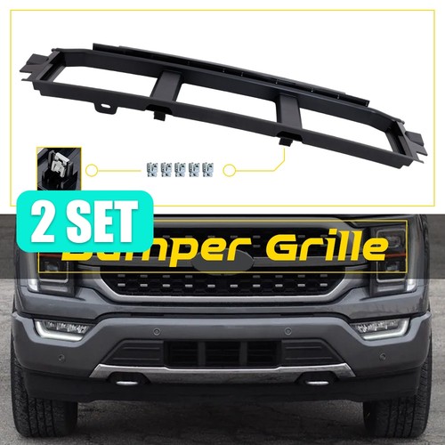 2SET Front Bumper Grille For 2021-2023 Ford F-150 ML3Z17B968BB ML3Z17B968BA
