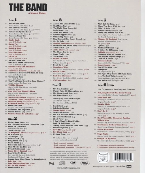 THE BAND - A Musical History Bob Dylan (Buch 108 Seiten) 5 CDs + 1 DVD Rare - Bild 3 von 3