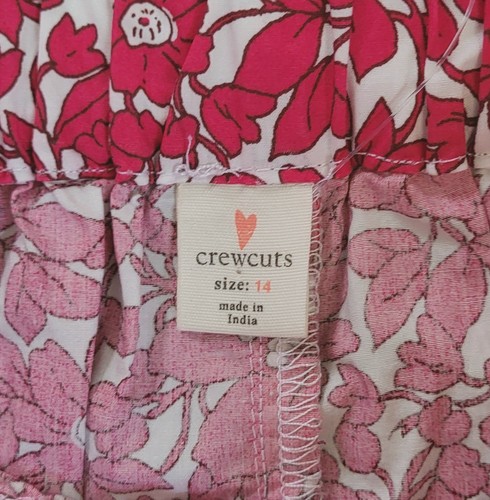 NWT Crewcuts Ruffle Pull On Shorts Girls Size 14 Twill 100% Cotton Floral J.Crew - Picture 4 of 6