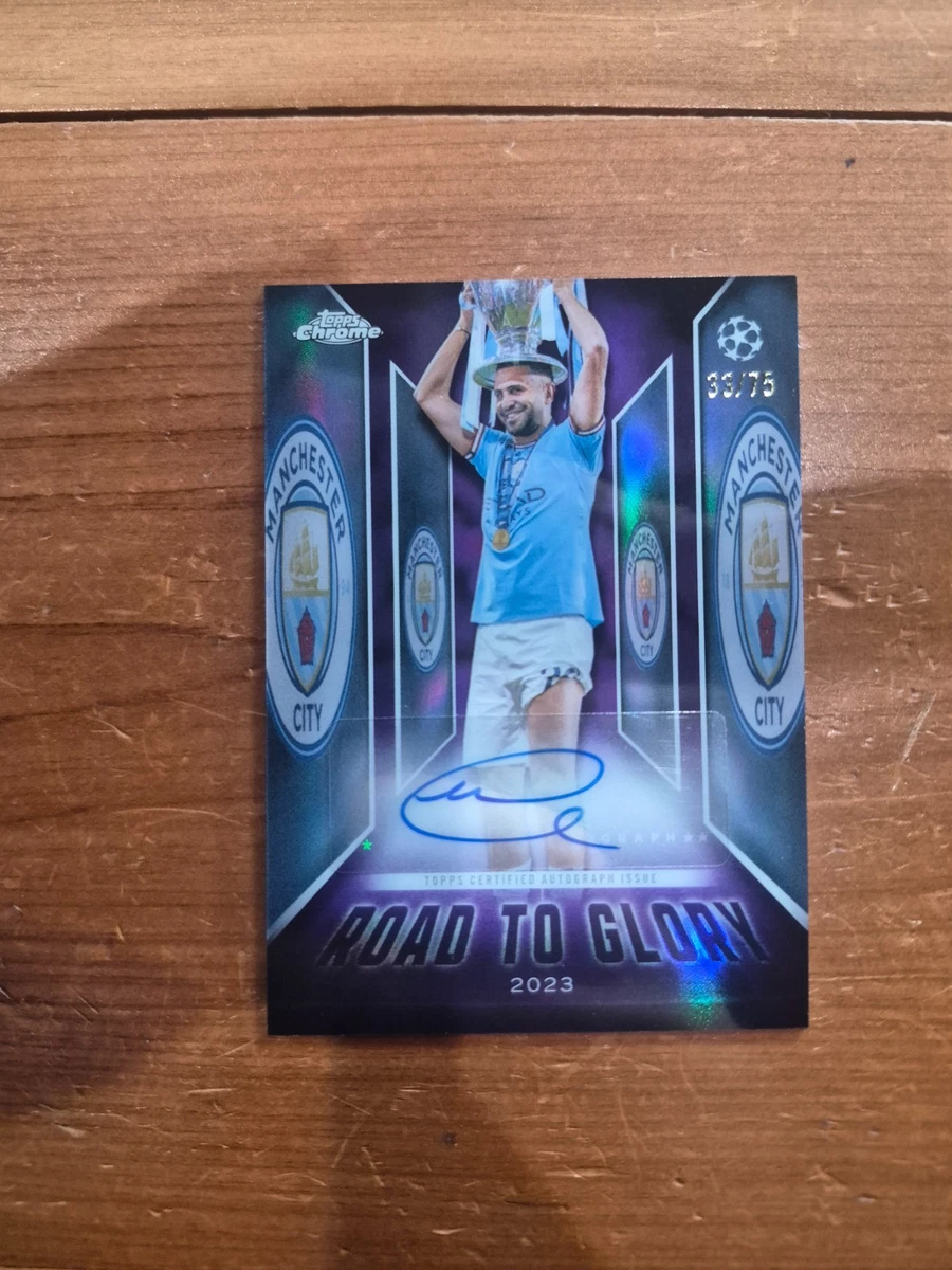 Topps Soccer Manchester City Autographed Sports Trading Cards