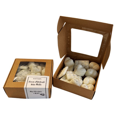 Cocoa Patchouli Soy Wax Melts Gift Set   Handmade Hearts