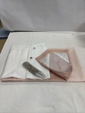 AmazerBath Shower Curtain Solid, 72" W X 72" H Apricot Pink 2-Piece/Clips
