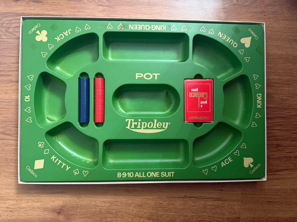 Tripoley Cadaco Game 1968 Complete Original Cards Chips - Image 2 of 4