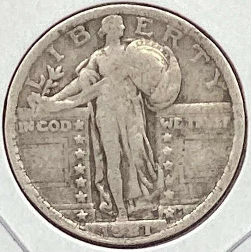 1921 STANDING LIBERTY QUARTER VG KEY DATE SCARCE VERY STRONG DATE FOR THE GRADE