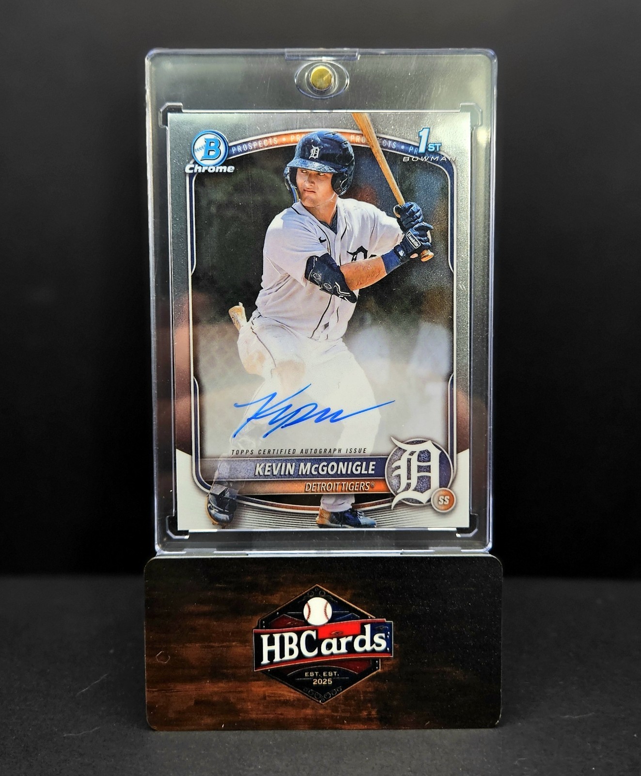 2025 Bowman Chrome Kevin McGonigle 1st Prospect Auto #CPA-KM Detroit Tigers