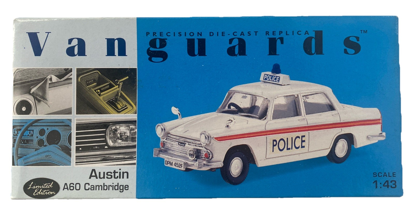 Vanguards 1:43 Austin A60 Cambridge VA44001 Sussex Police 1959 Limited Edition