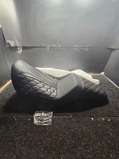 C.C. RIDER S11 Step Up Seat Honeycomb Stitching For Dyna Low Rider Fat Bob FXD