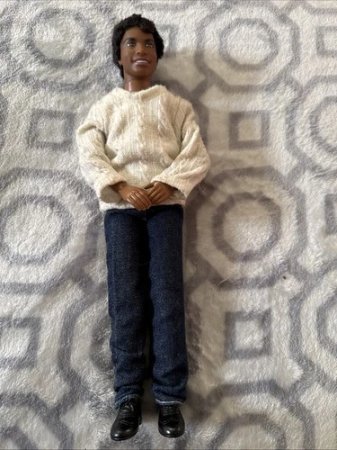 Vintage 1968 Barbie Ken Doll Mattel Rooted Hair Brown Blue Eyes Jointed Arms