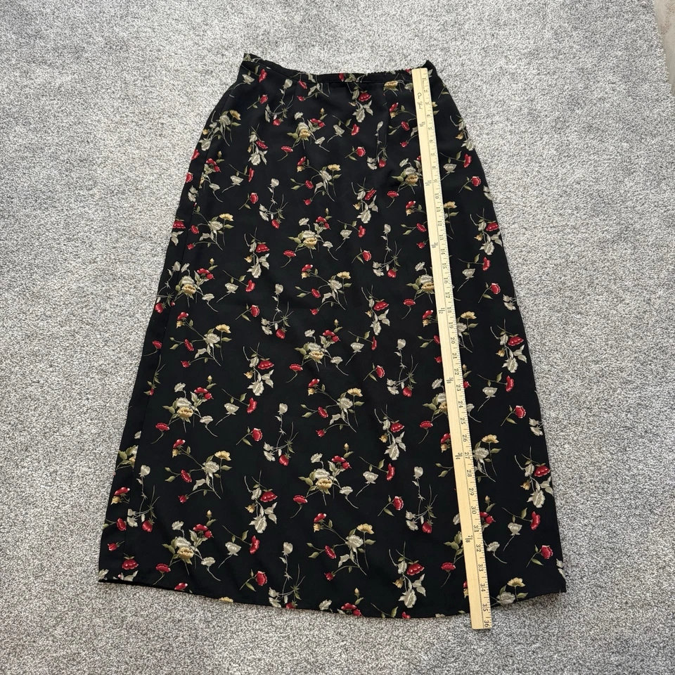 Falda Midi Kathie Lee Vintage Años 90 10 Oscura Romántica Cottagecore Boho Chic Floral Foto 2 de 4
